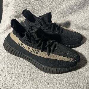 Adidas Yeezy Boost 350 Core Green Black V2 BY9611 Mens 9.5 2016 Used No Box